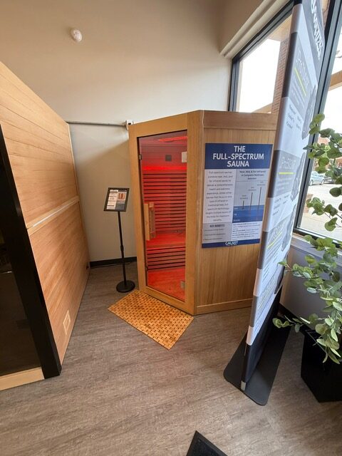 Sauna on display at our Fort Worth, TX showroom