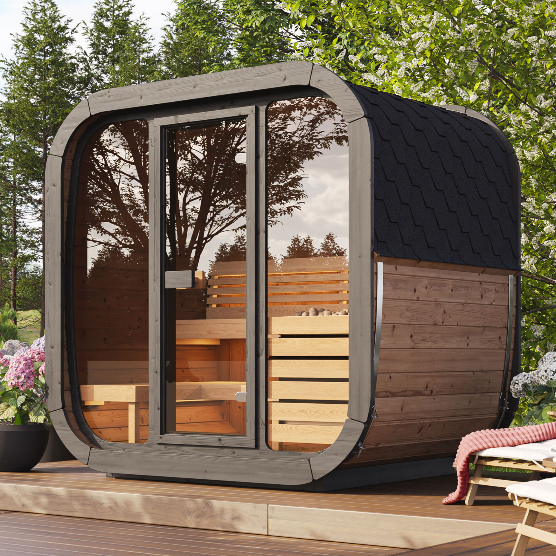 Fin Sauna at Galaxy Pool Spa Patio